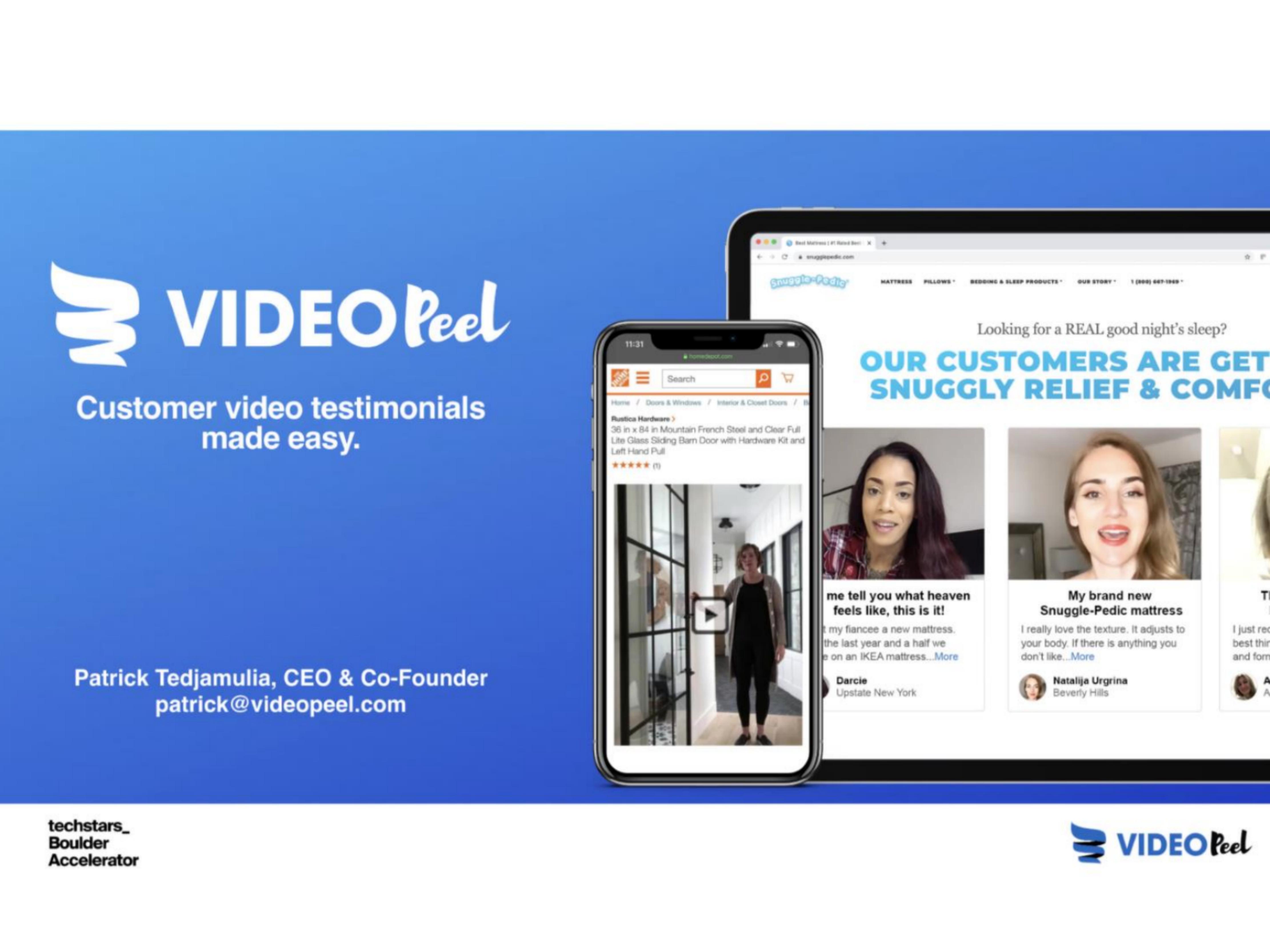 VideoPeel pitch deck cover