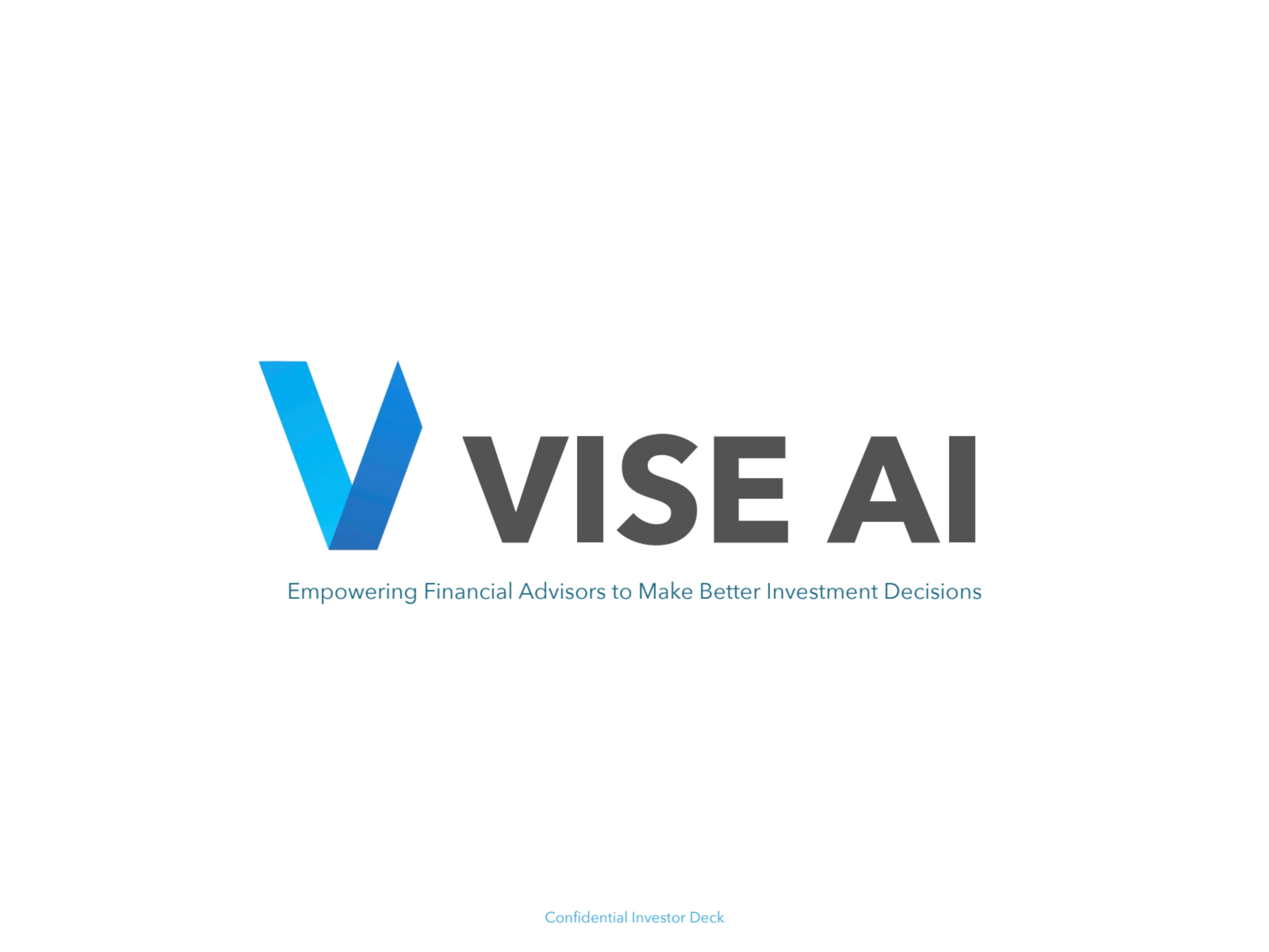 Vise AI pitch deck cover