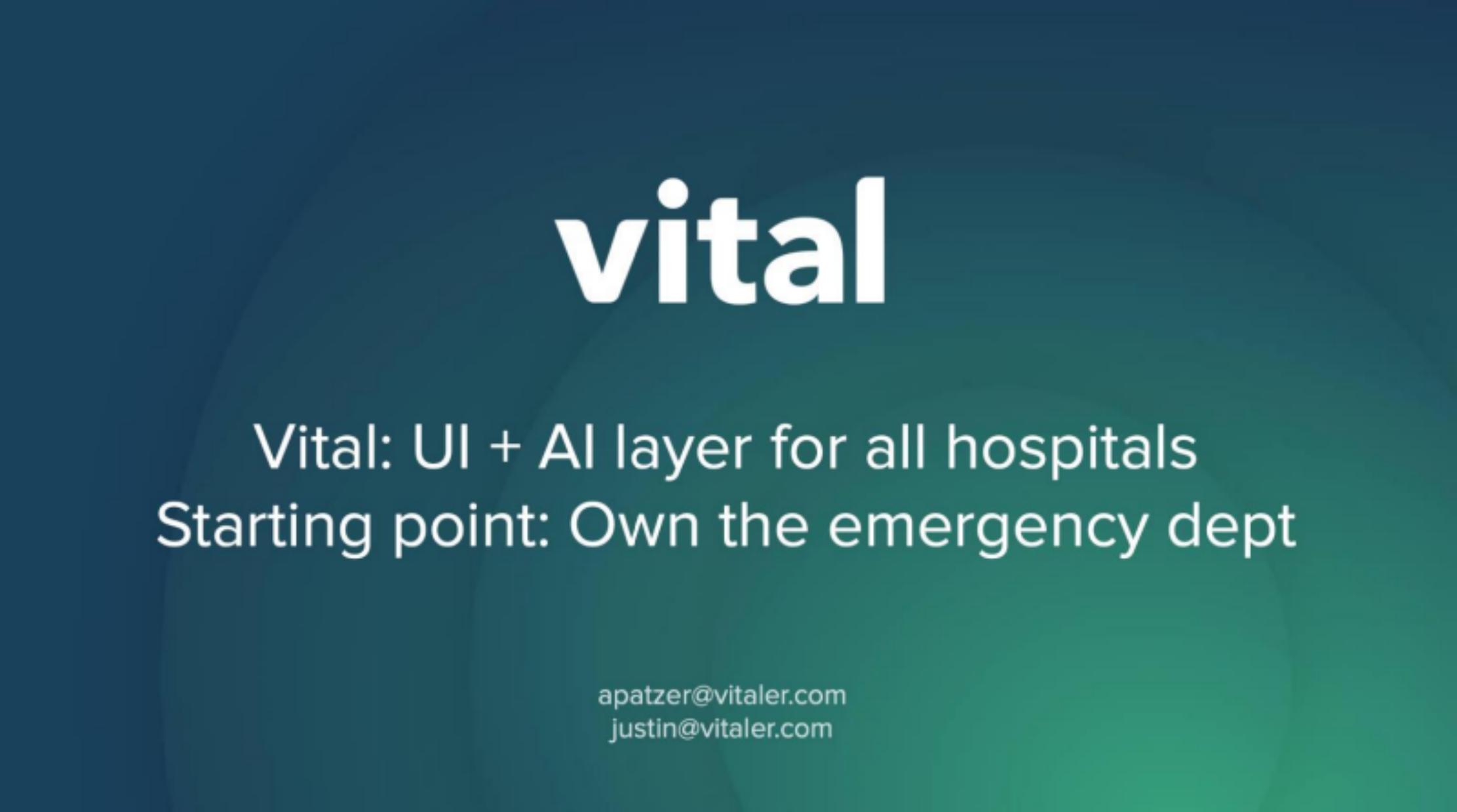 Vital pitch deck cover