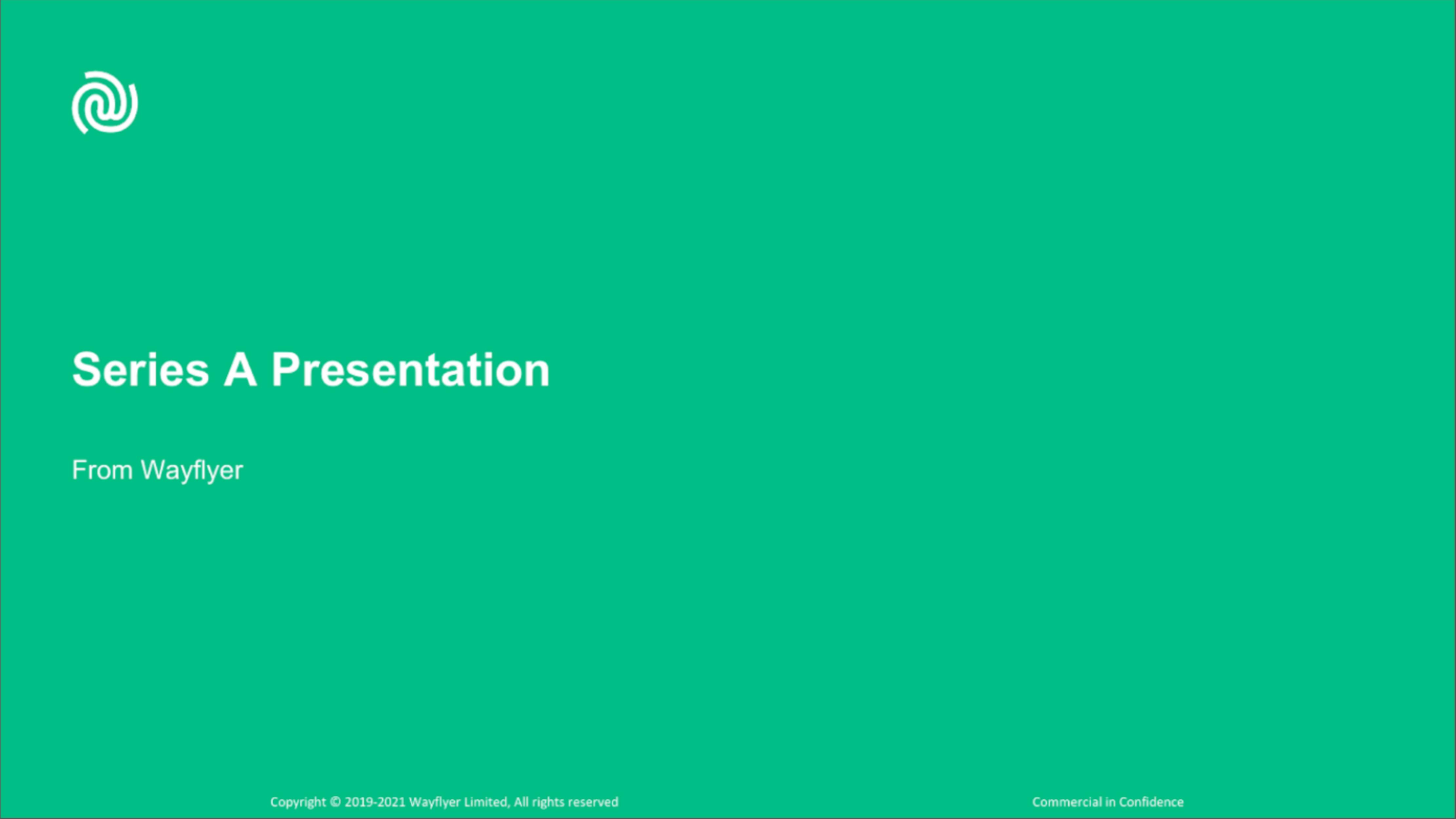 Wayflyer pitch deck cover